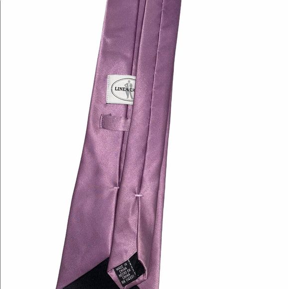 Cellini Linea Uomo Men's Lavender Tie - Picture 5 of 6